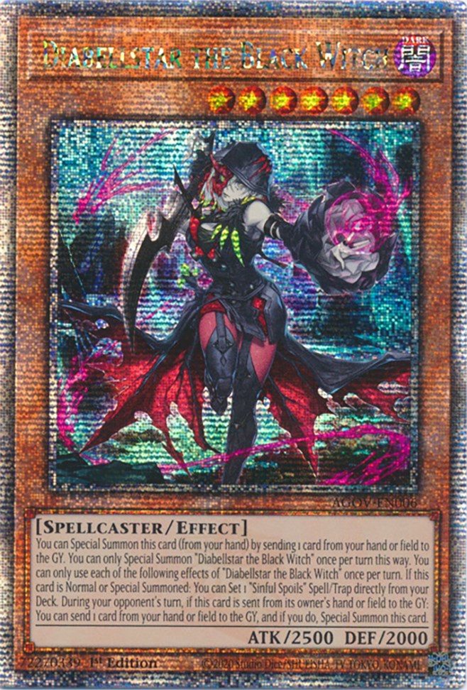 Diabellstar the Black Witch (Quarter Century Secret Rare) [AGOV-EN006] Quarter Century Secret Rare | Total Play