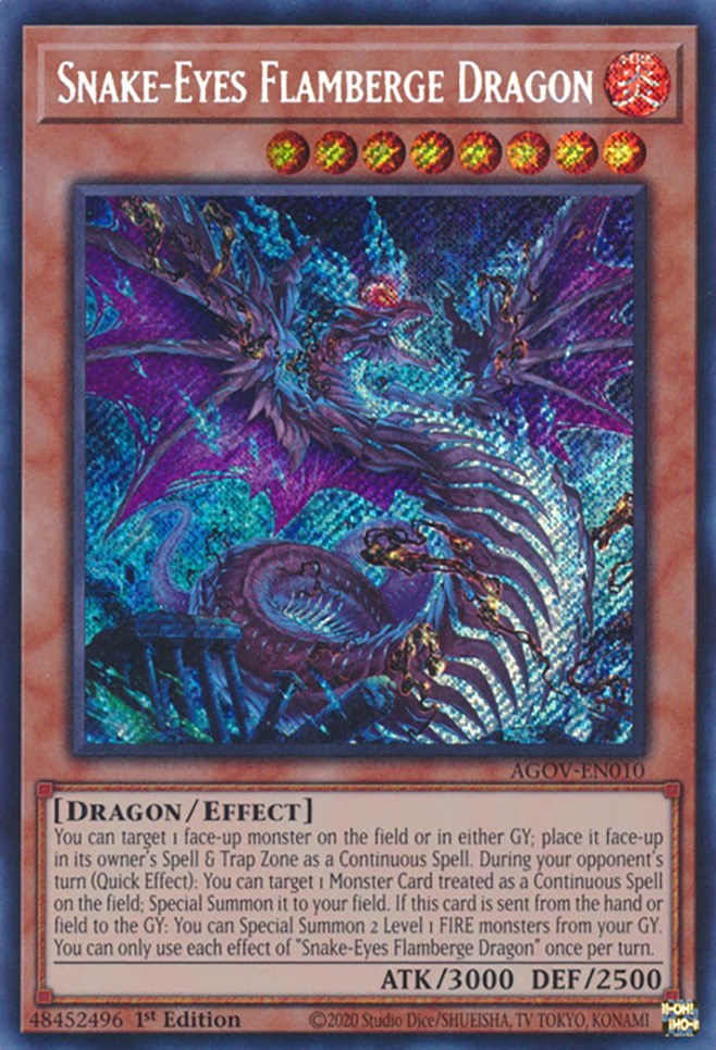 Snake-Eyes Flamberge Dragon [AGOV-EN010] Secret Rare | Total Play