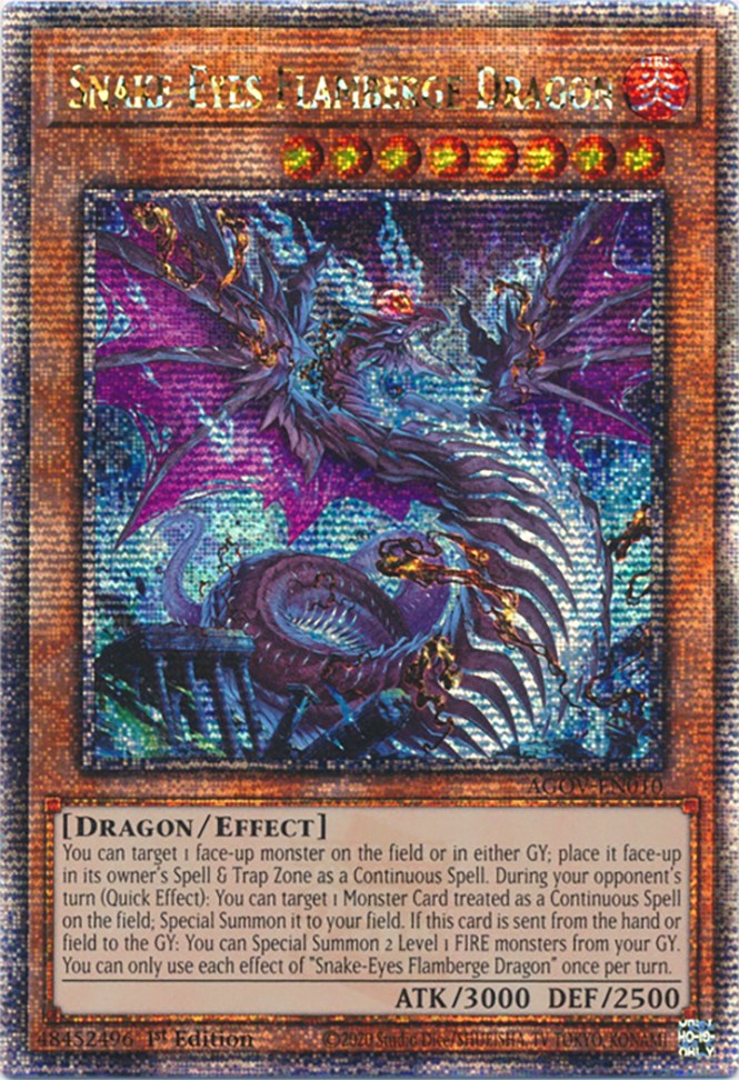 Snake-Eyes Flamberge Dragon (Quarter Century Secret Rare) [AGOV-EN010] Quarter Century Secret Rare | Total Play