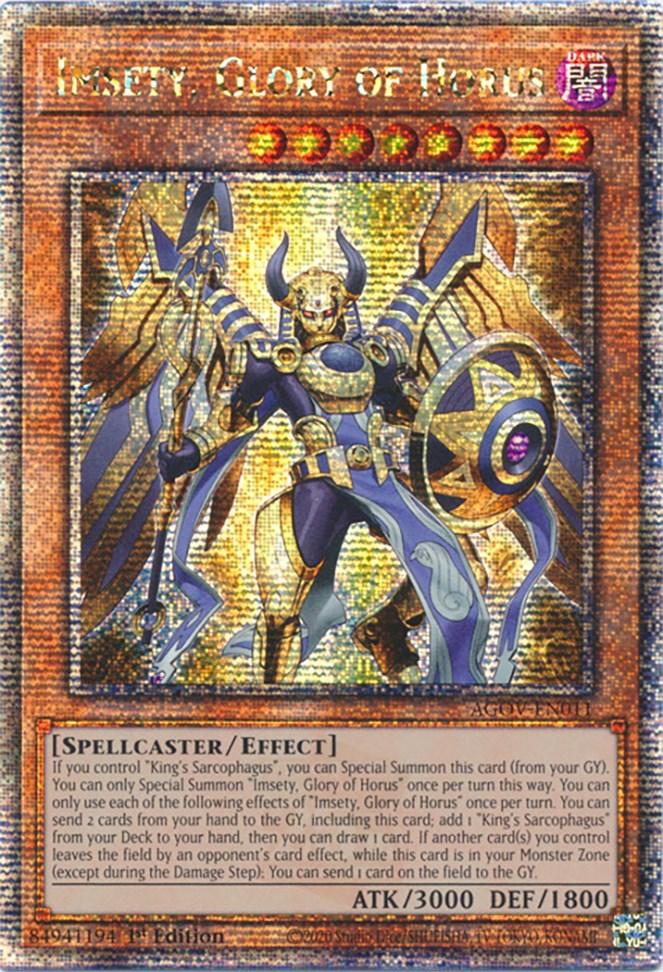 Imsety, Glory of Horus (Quarter Century Secret Rare) [AGOV-EN011] Quarter Century Secret Rare | Total Play