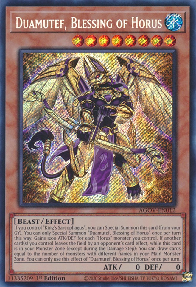 Duamutef, Blessing of Horus [AGOV-EN012] Secret Rare | Total Play
