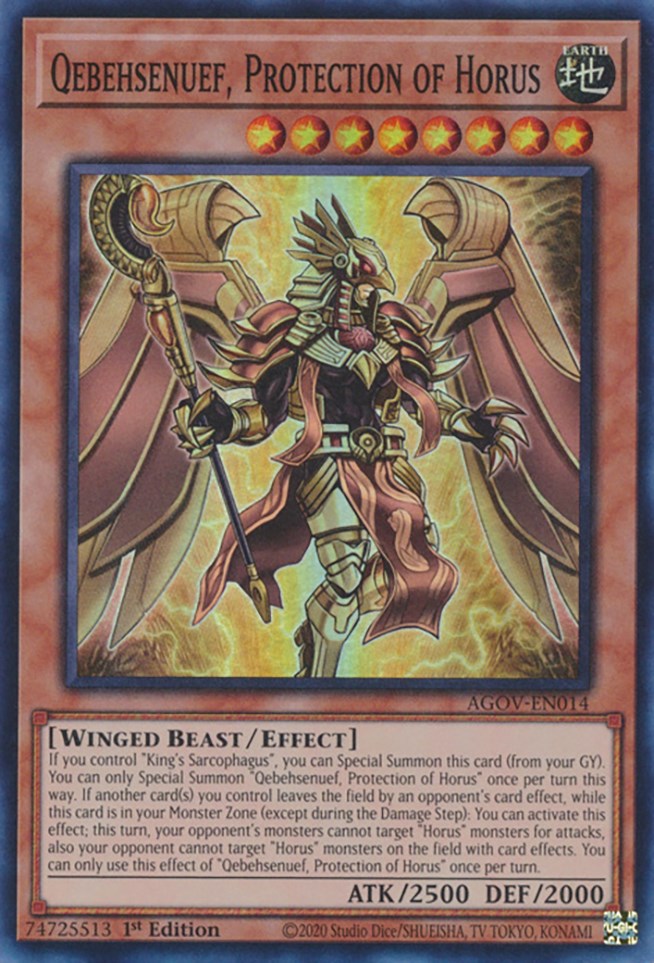 Qebehsenuef, Protection of Horus [AGOV-EN014] Super Rare | Total Play