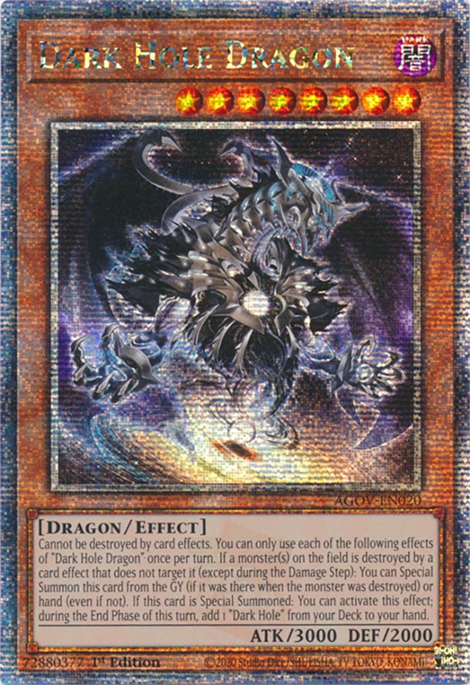 Dark Hole Dragon (Quarter Century Secret Rare) [AGOV-EN020] Quarter Century Secret Rare | Total Play