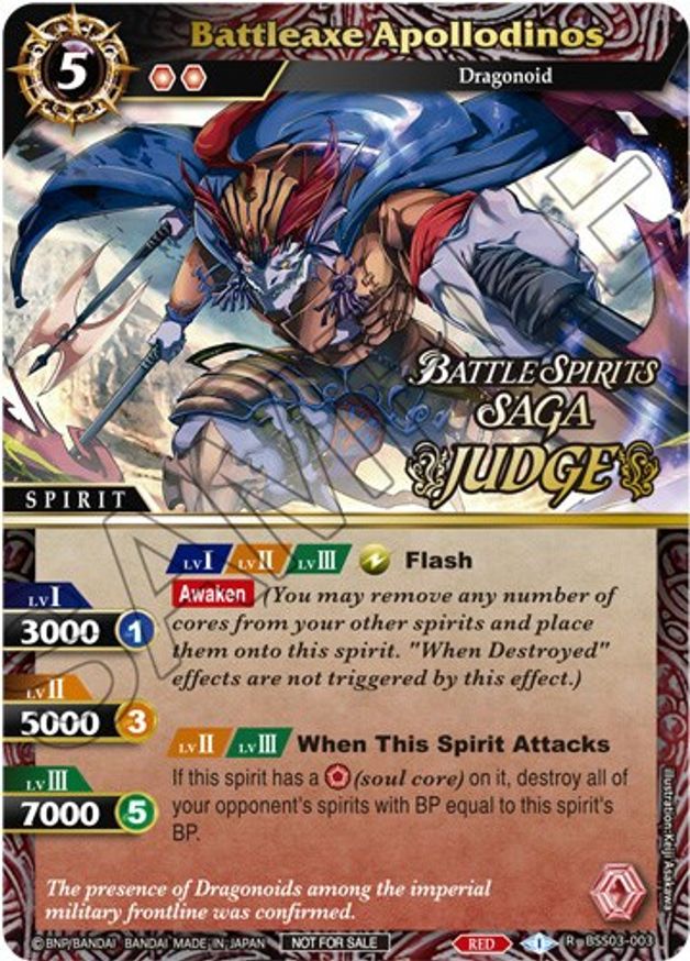 Battleaxe Apollodinos (Judge Pack Vol. 3) (BSS03-003) [Launch & Event Promos] | Total Play