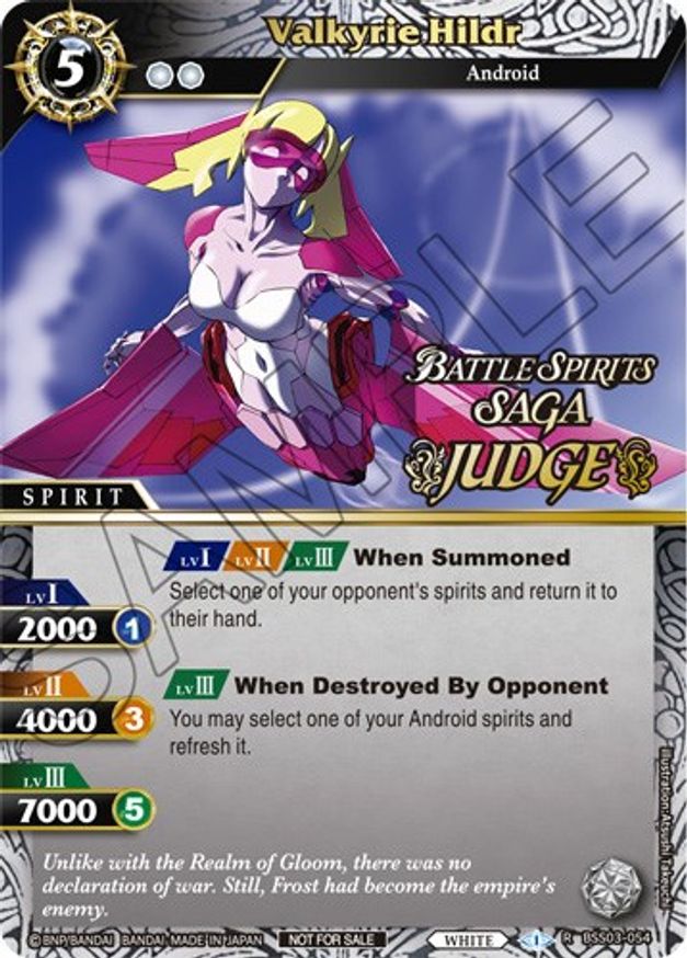 Valkyrie Hildr (Judge Pack Vol. 3) (BSS03-054) [Launch & Event Promos] | Total Play