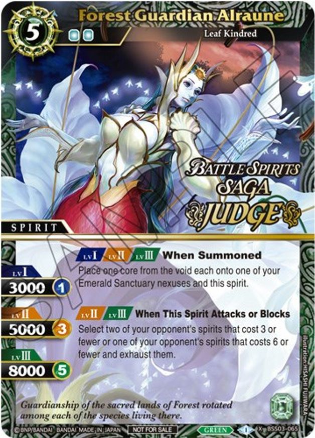 Forest Guardian Alraune (Judge Pack Vol. 3) (BSS03-065) [Launch & Event Promos] | Total Play