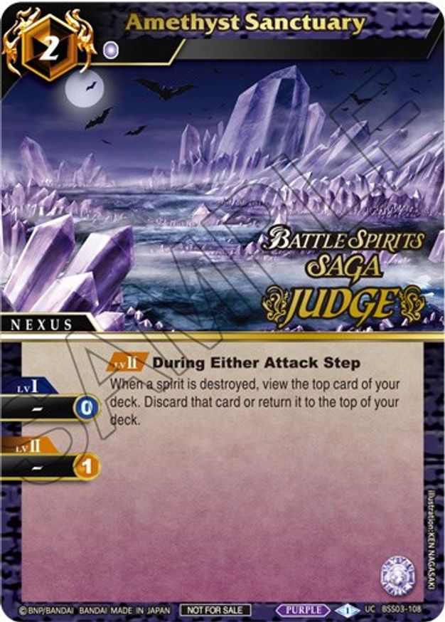 Amethyst Sanctuary (Judge Pack Vol. 3) (BSS03-108) [Launch & Event Promos] | Total Play