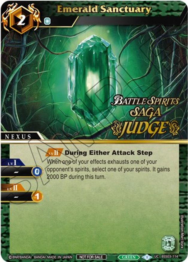 Emerald Sanctuary (Judge Pack Vol. 3) (BSS03-114) [Launch & Event Promos] | Total Play