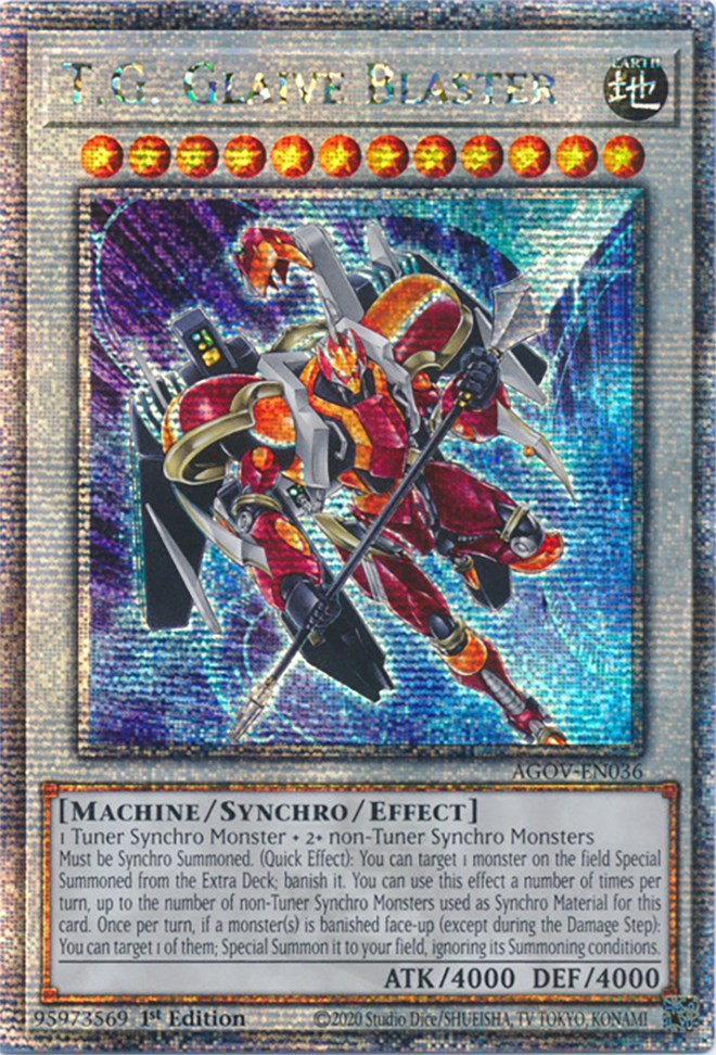 T.G. Glaive Blaster (Quarter Century Secret Rare) [AGOV-EN036] Quarter Century Secret Rare | Total Play