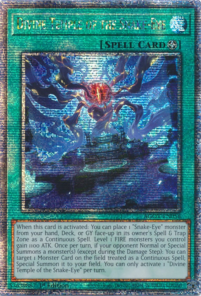 Divine Temple of the Snake-Eye (Quarter Century Secret Rare) [AGOV-EN056] Quarter Century Secret Rare | Total Play