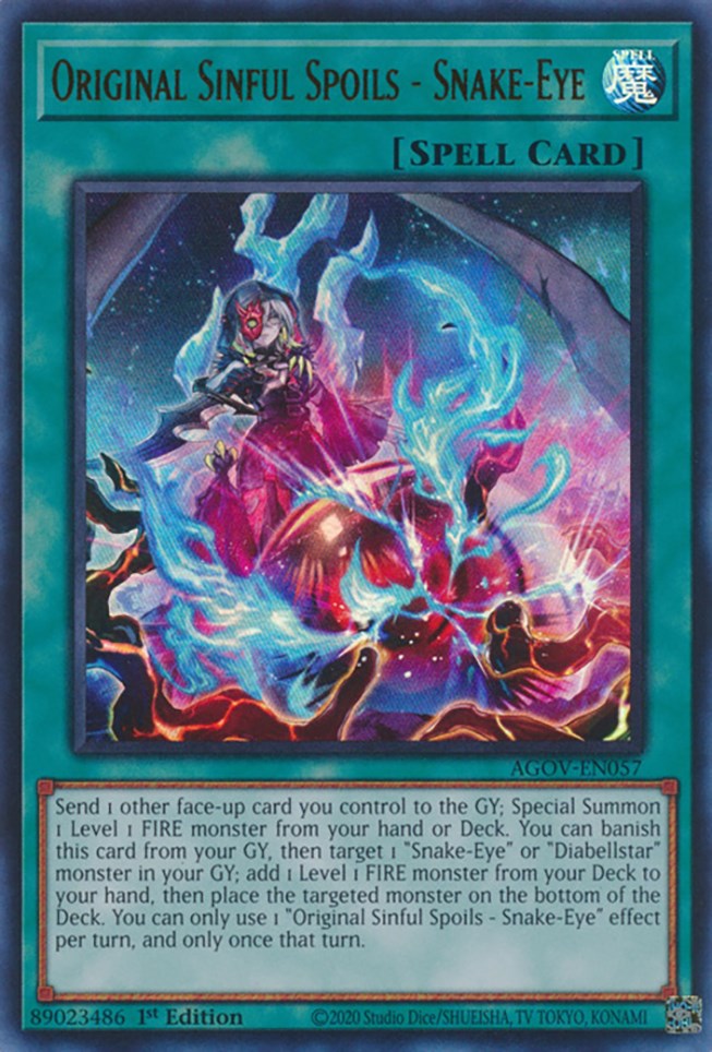 Original Sinful Spoils - Snake-Eye [AGOV-EN057] Ultra Rare | Total Play