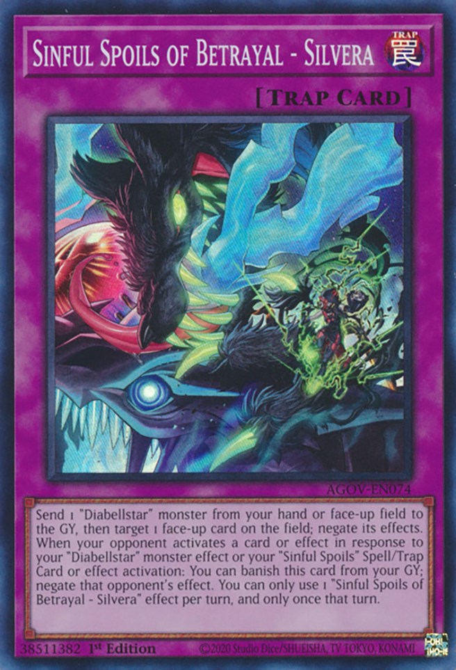 Sinful Spoils of Betrayal - Silvera [AGOV-EN074] Super Rare | Total Play