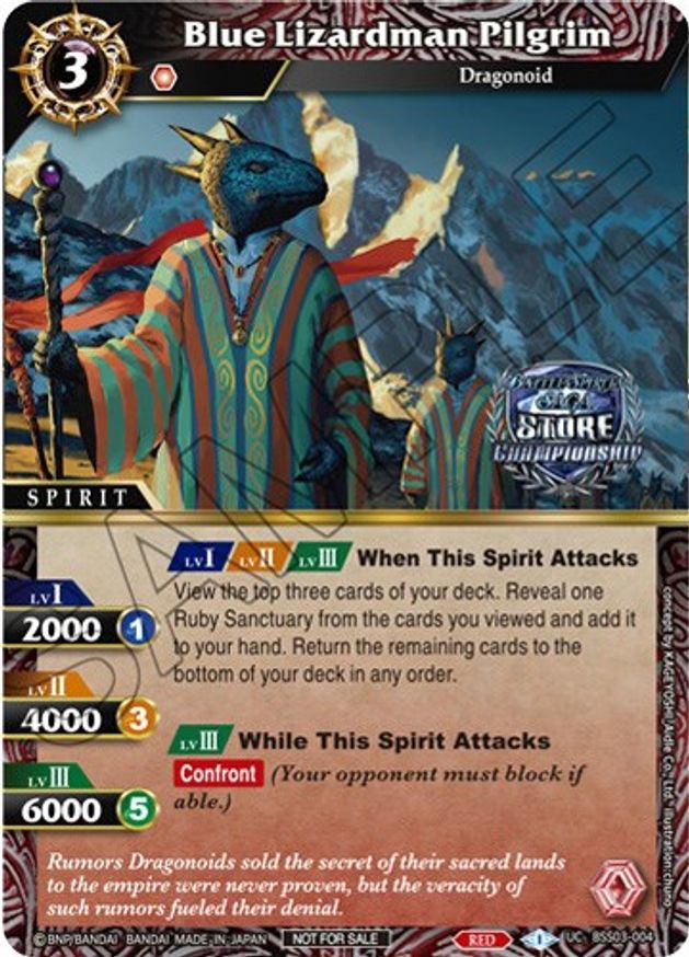 Blue Lizardman Pilgrim (Championship Pack 2023 Vol. 3) (BSS03-004) [Launch & Event Promos] | Total Play