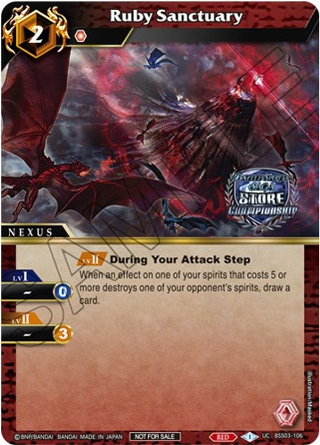 Ruby Sanctuary (Championship Pack 2023 Vol. 3) (BSS03-106) [Launch & Event Promos] | Total Play