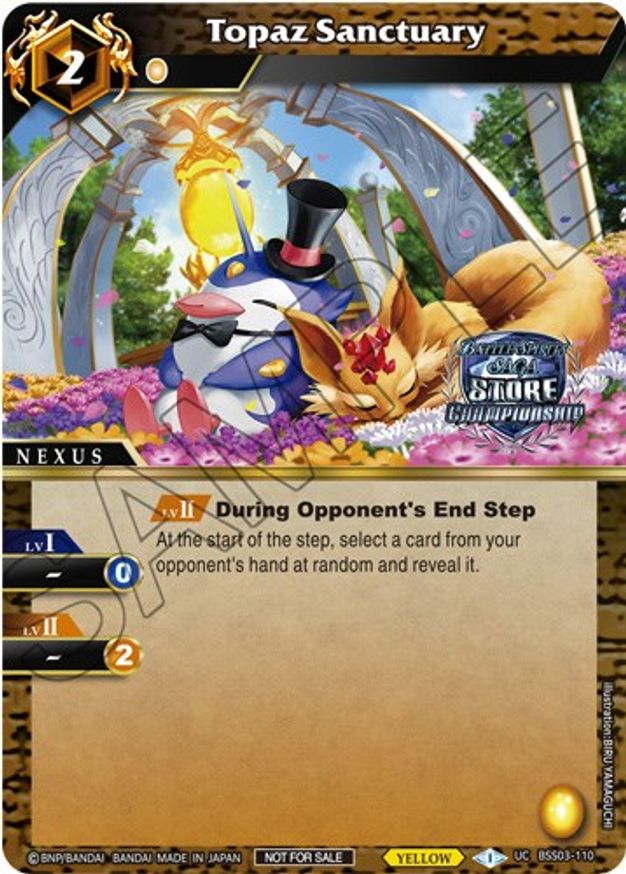 Topaz Sanctuary (Championship Pack 2023 Vol. 3) (BSS03-110) [Launch & Event Promos] | Total Play
