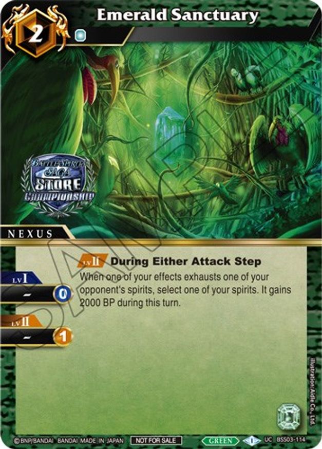 Emerald Sanctuary (Championship Pack 2023 Vol. 3) (BSS03-114) [Launch & Event Promos] | Total Play