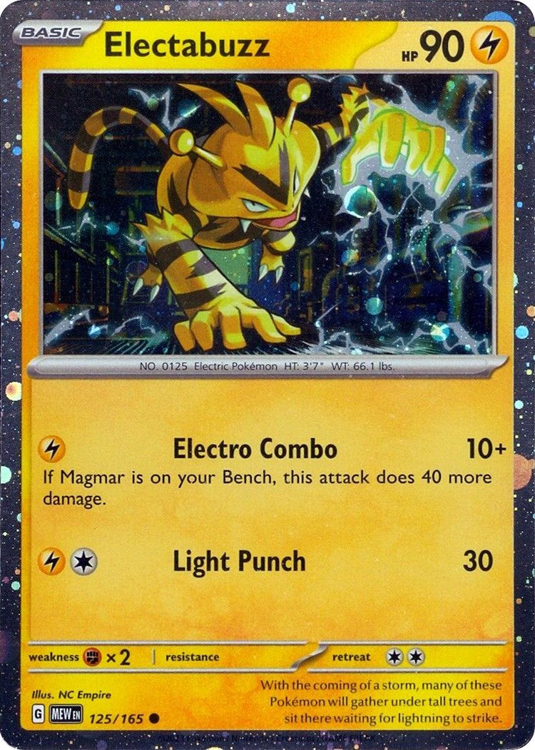 Electabuzz (125/165) (Cosmos Holo) [Miscellaneous Cards] | Total Play