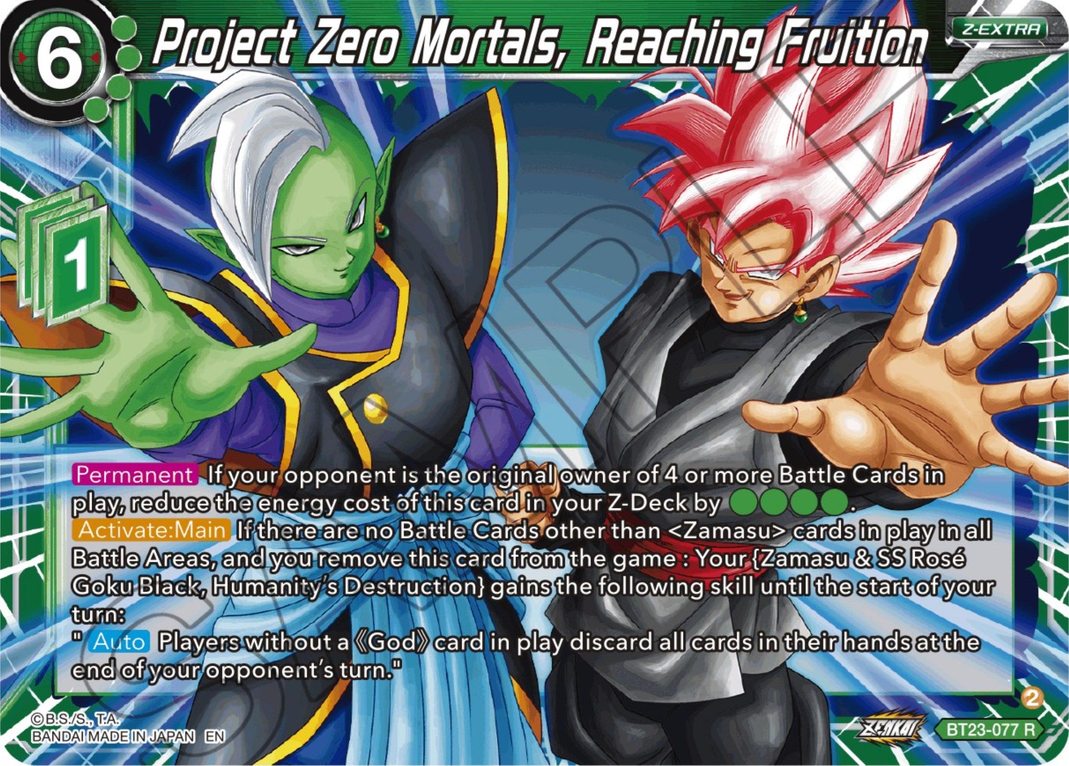 Project Zero Mortals, Reaching Fruition (BT23-077) [Perfect Combination] | Total Play