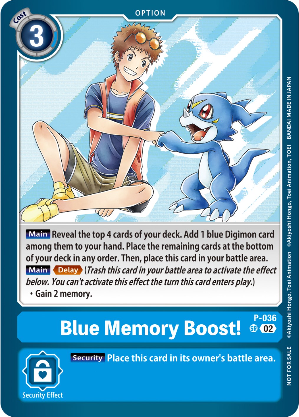 Blue Memory Boost! [P-036] (NYCC 2023 Demo Deck) [Promotional Cards] | Total Play