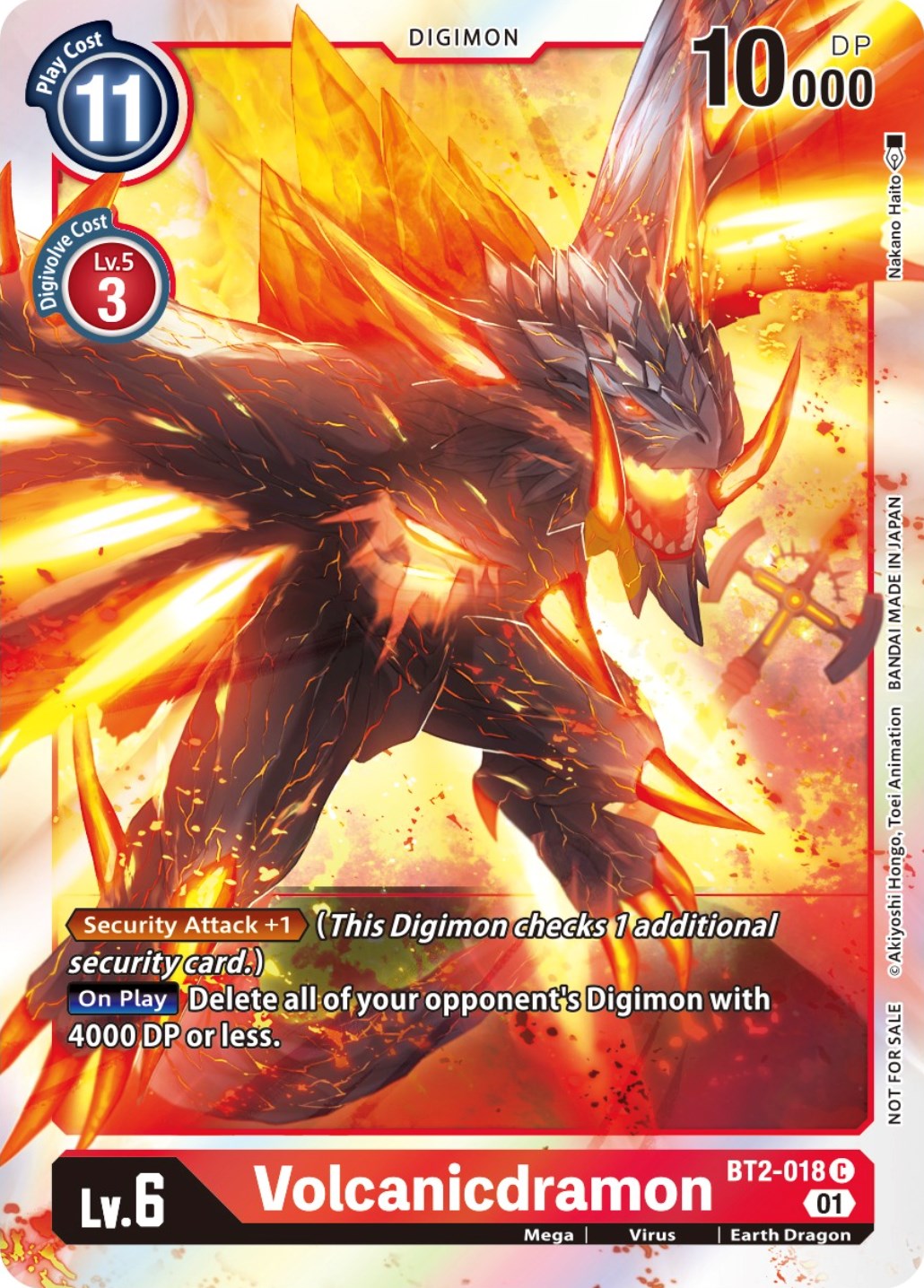 Volcanicdramon [BT2-018] (ST-11 Special Entry Pack) [Release Special Booster Promos] | Total Play