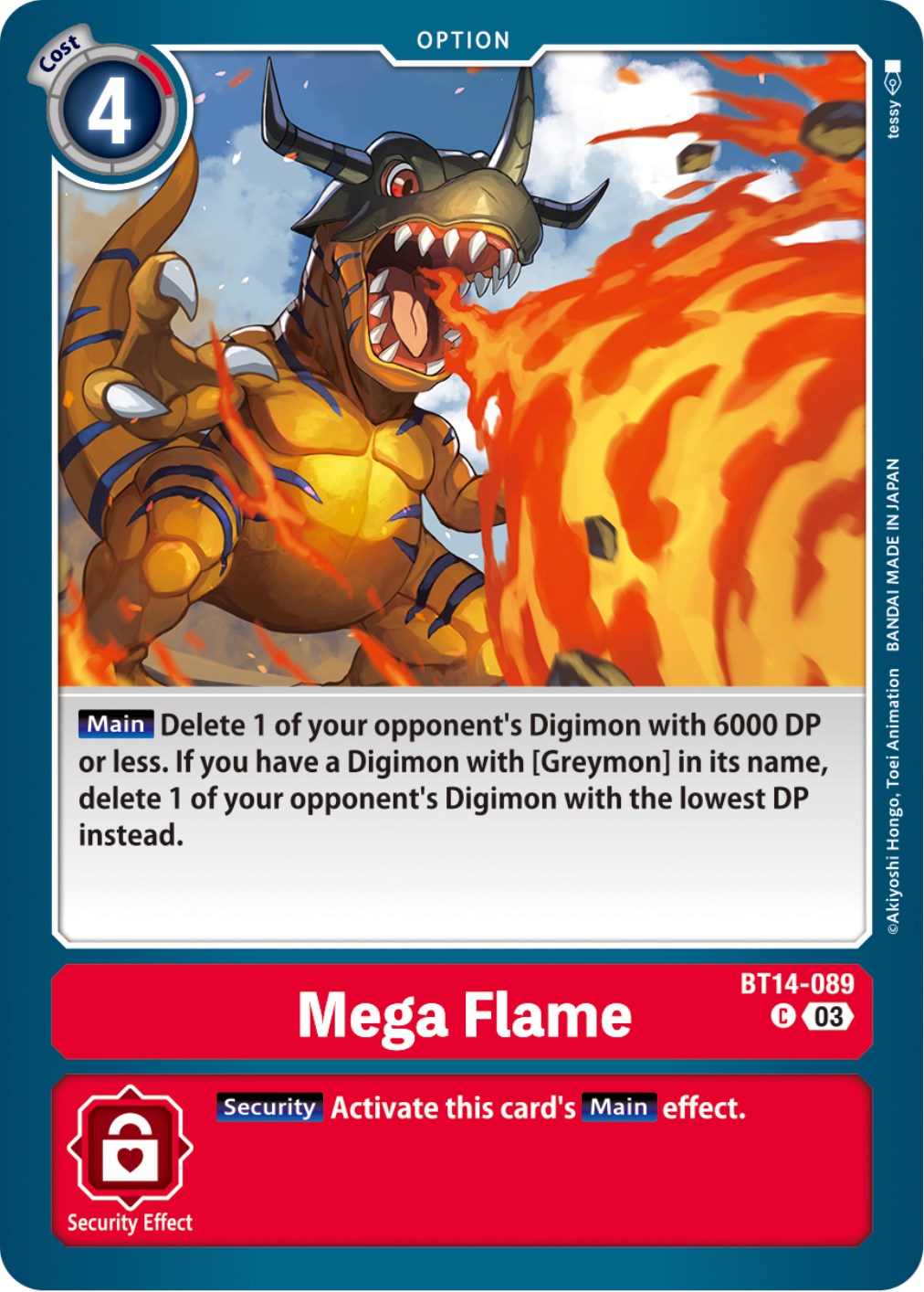 Mega Flame [BT14-089] [Blast Ace] | Total Play