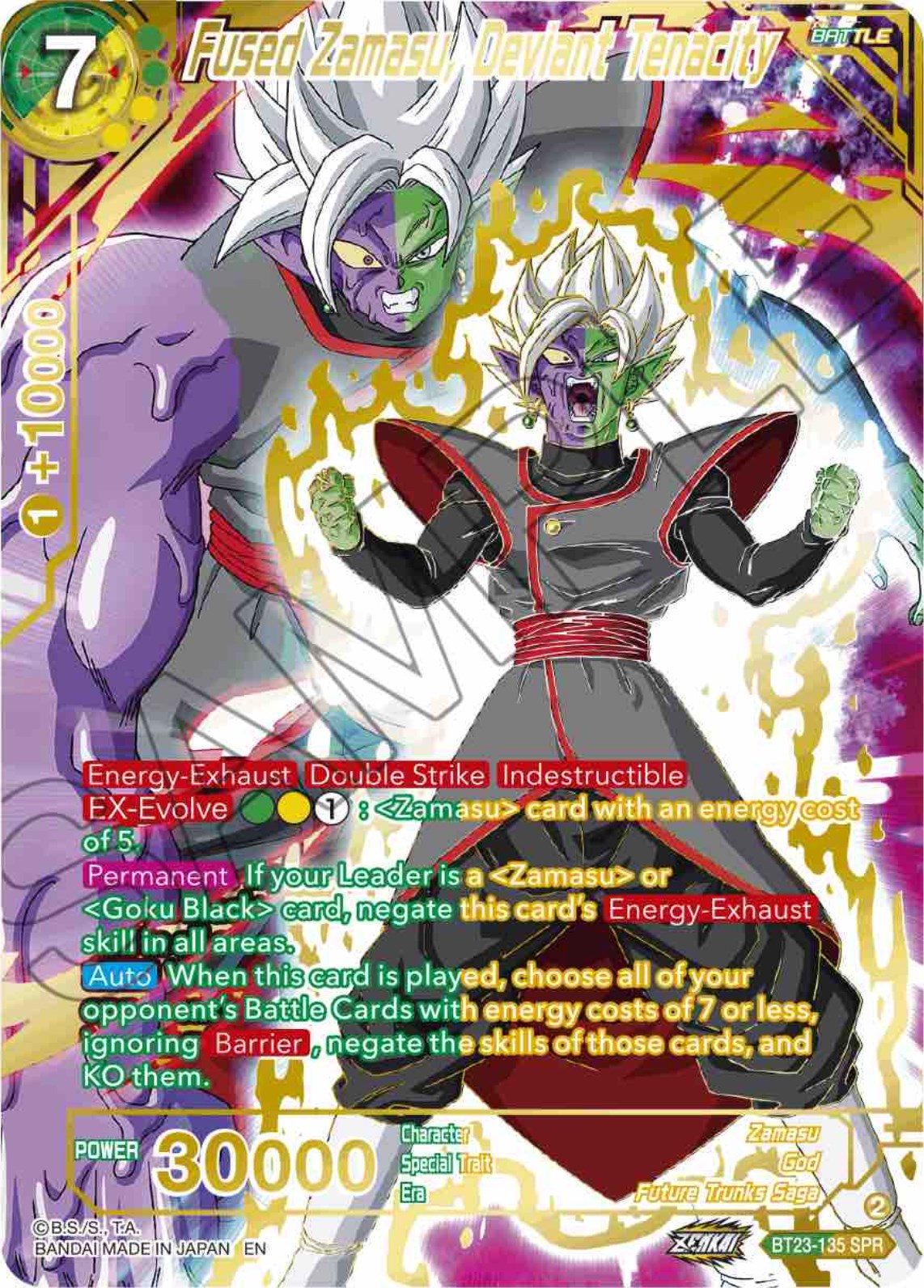 Fused Zamasu, Deviant Tenacity (SPR) (BT23-135) [Perfect Combination] | Total Play