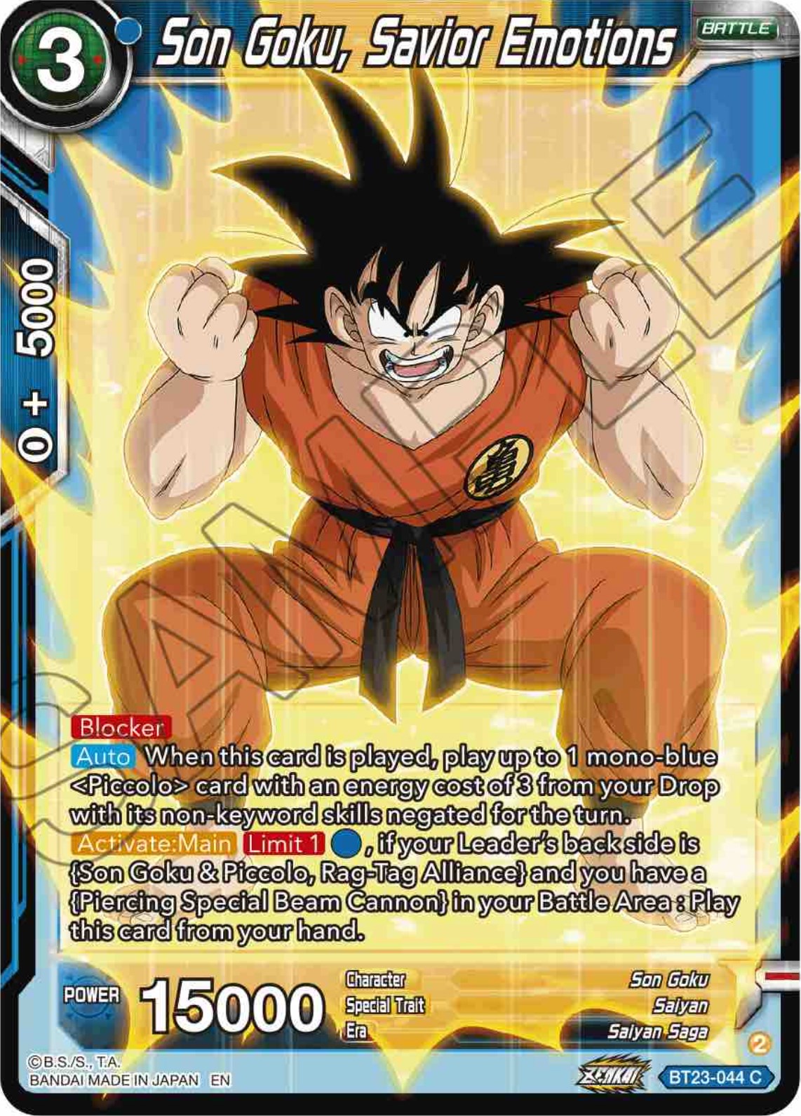 Son Goku, Savior Emotions (BT23-044) [Perfect Combination] | Total Play