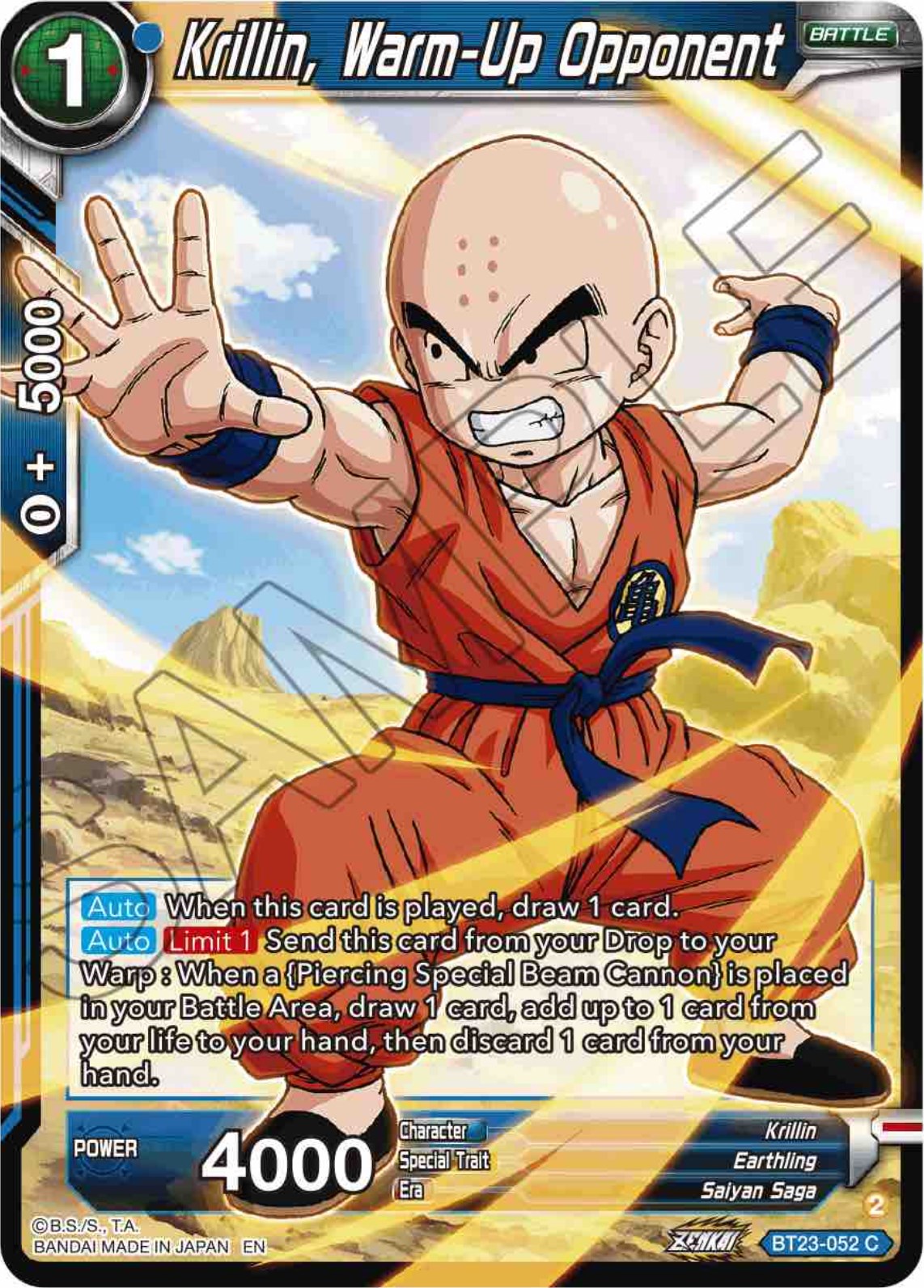 Krillin, Warm-Up Opponent (BT23-052) [Perfect Combination] | Total Play