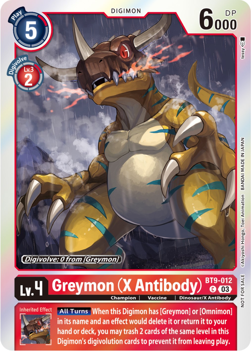 Greymon (X Antibody) [BT9-012] (Blast Ace Pre-Release Winner) [X Record] | Total Play