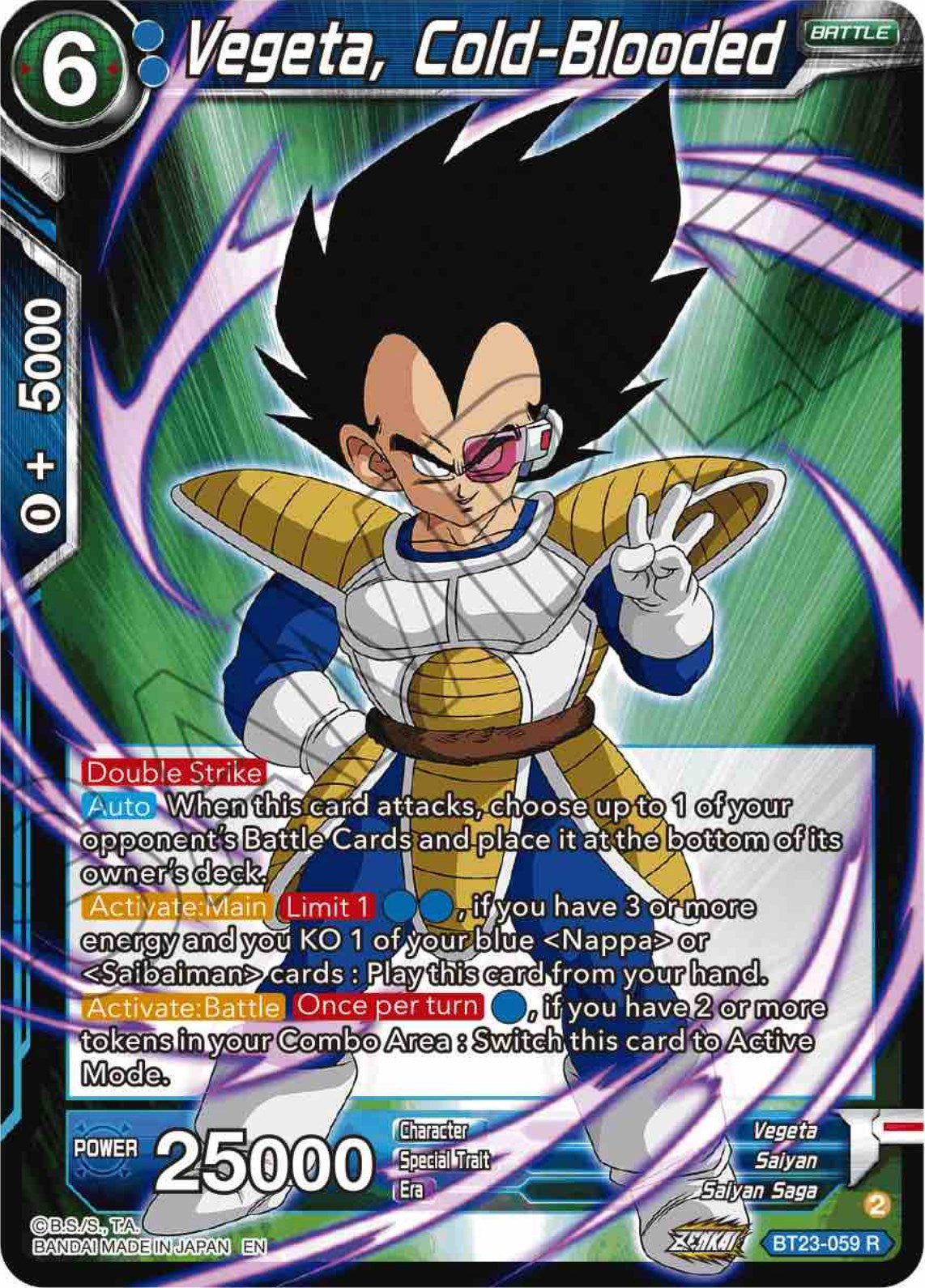 Vegeta, Cold-Blooded (BT23-059) [Perfect Combination] | Total Play