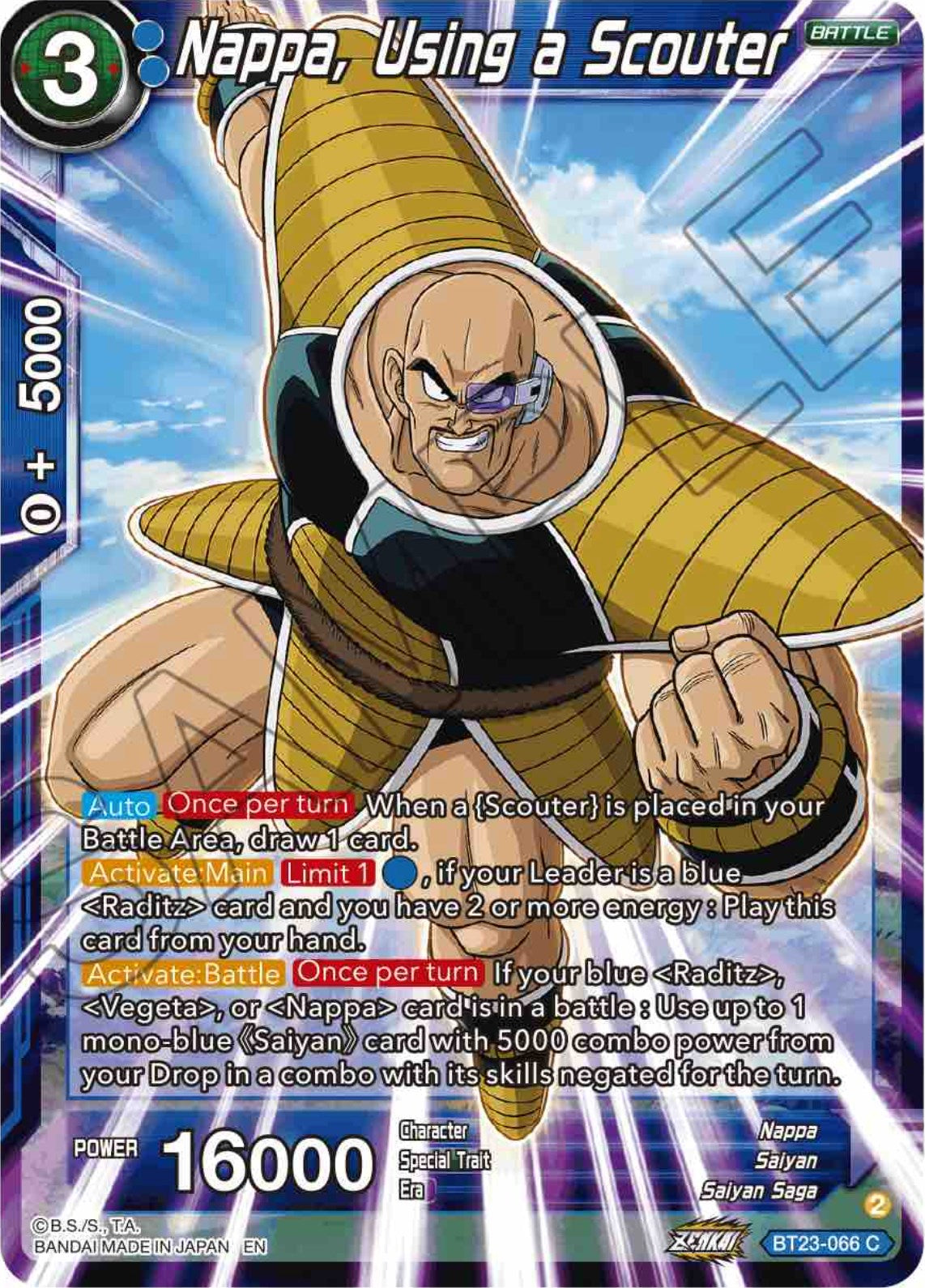 Nappa, Using a Scouter (BT23-066) [Perfect Combination] | Total Play