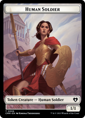 Human Soldier // Elemental (0025) Double-Sided Token [Commander Masters Tokens] | Total Play