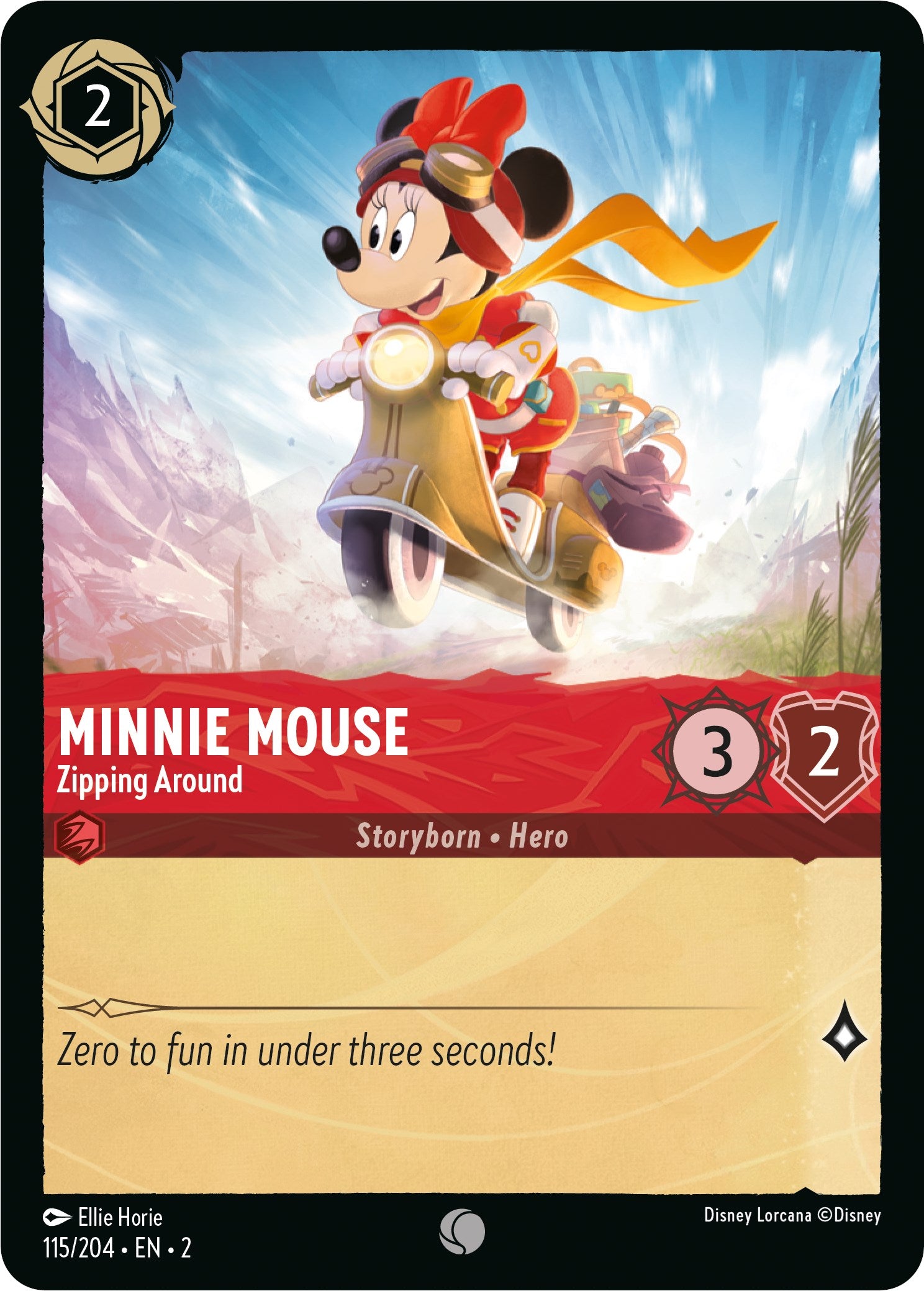 Minnie Mouse - Zipping Around (115/204) [Rise of the Floodborn] | Total Play
