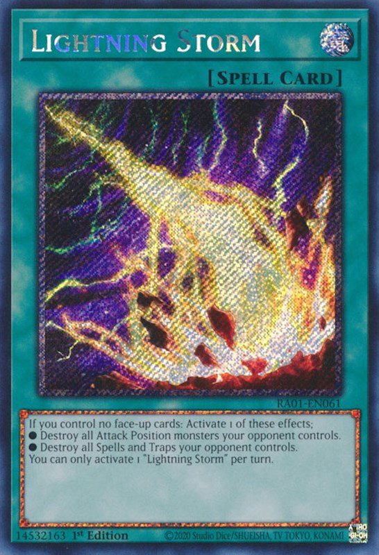 Lightning Storm [RA01-EN061] Platinum Secret Rare | Total Play