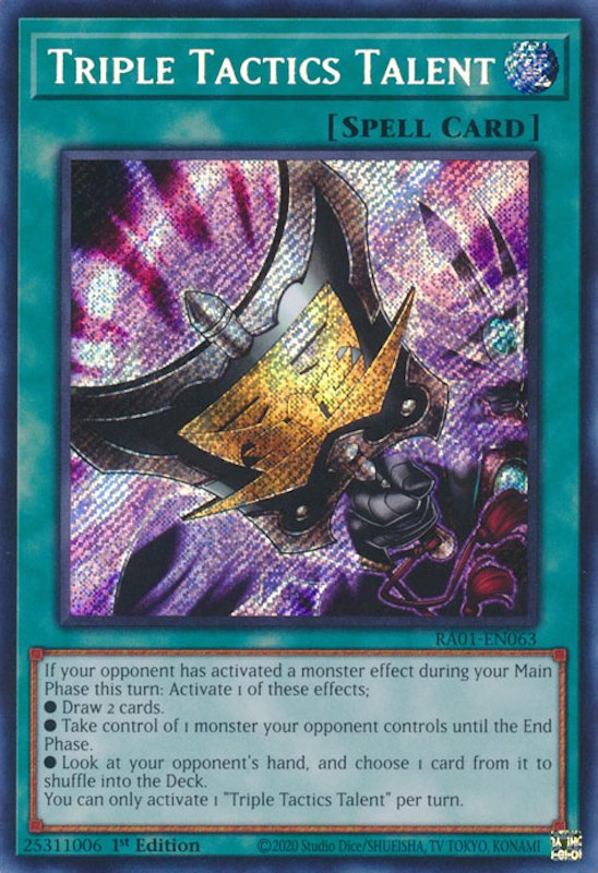 Triple Tactics Talent [RA01-EN063] Secret Rare | Total Play