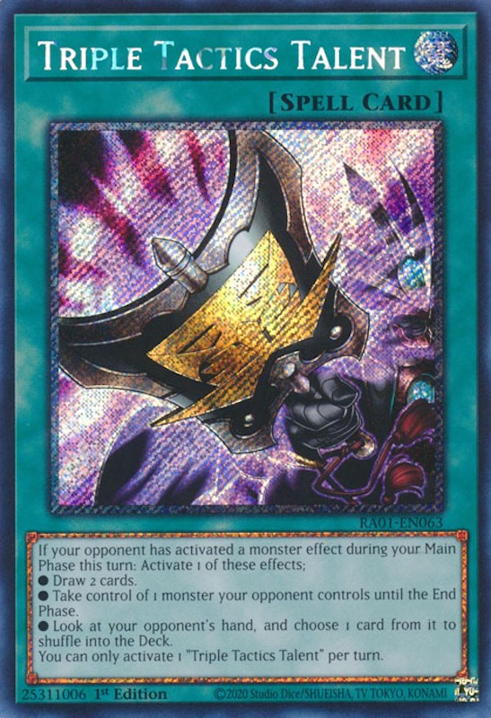 Triple Tactics Talent [RA01-EN063] Platinum Secret Rare | Total Play