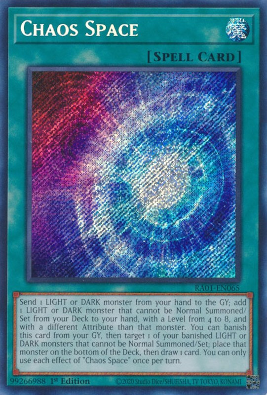 Chaos Space [RA01-EN065] Secret Rare | Total Play