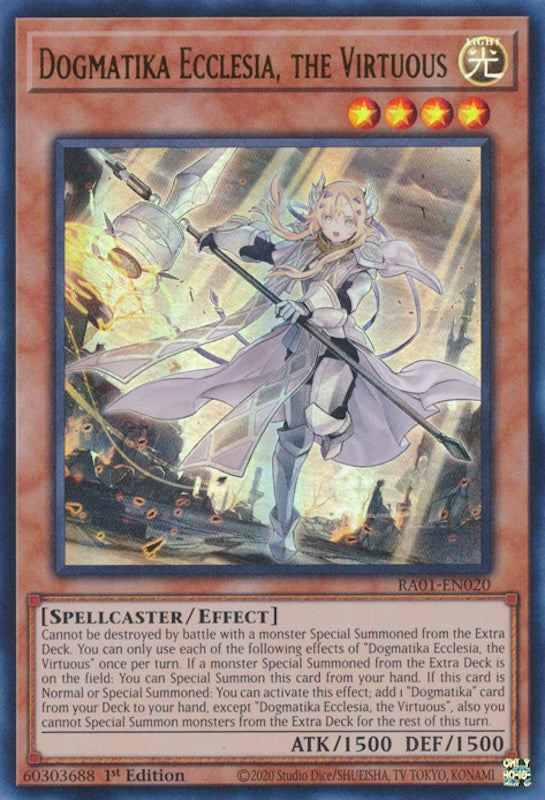 Dogmatika Ecclesia, the Virtuous [RA01-EN020] Ultra Rare | Total Play