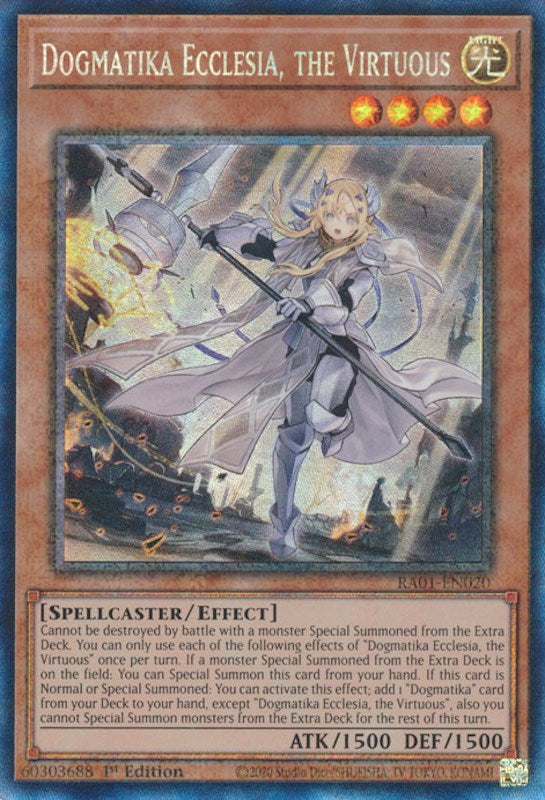 Dogmatika Ecclesia, the Virtuous [RA01-EN020] Prismatic Collector's Rare | Total Play