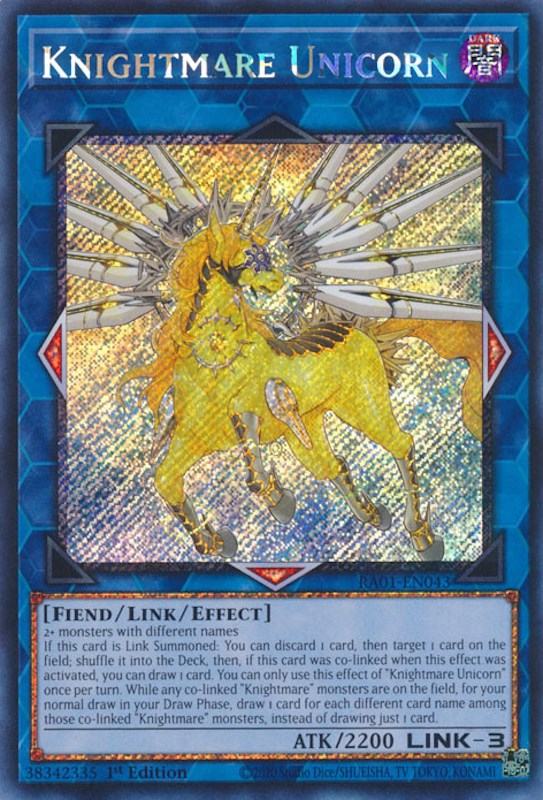 Knightmare Unicorn [RA01-EN043] Platinum Secret Rare | Total Play