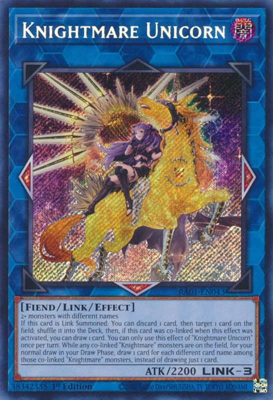 Knightmare Unicorn (Alternate Art) [RA01-EN043] Secret Rare | Total Play