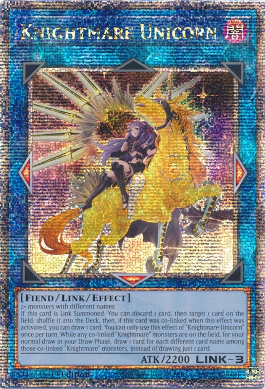 Knightmare Unicorn (Alternate Art) [RA01-EN043] Quarter Century Secret Rare | Total Play