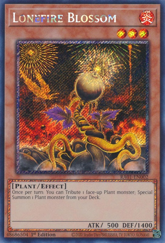 Lonefire Blossom [RA01-EN002] Prismatic Secret Rare | Total Play