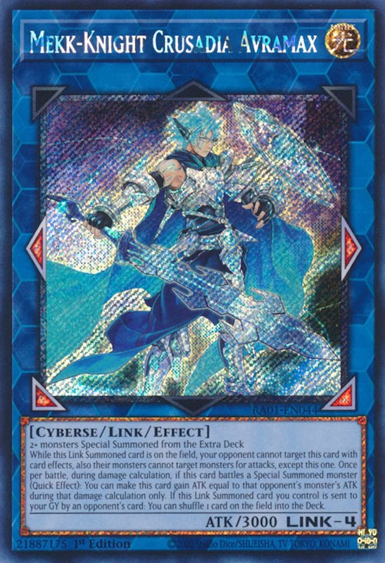 Mekk-Knight Crusadia Avramax [RA01-EN044] Platinum Secret Rare | Total Play