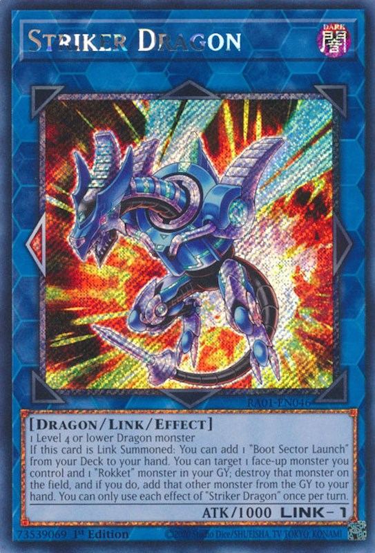 Striker Dragon [RA01-EN046] Platinum Secret Rare | Total Play