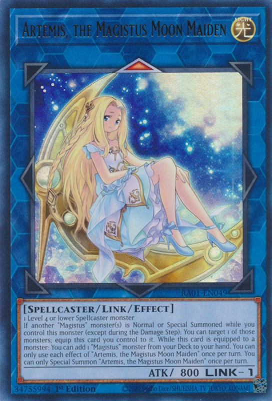 Artemis, the Magistus Moon Maiden [RA01-EN049] Ultra Rare | Total Play