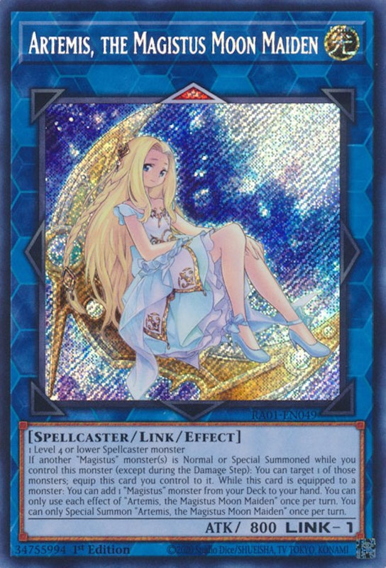 Artemis, the Magistus Moon Maiden [RA01-EN049] Secret Rare | Total Play