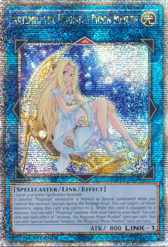 Artemis, the Magistus Moon Maiden [RA01-EN049] Quarter Century Secret Rare | Total Play