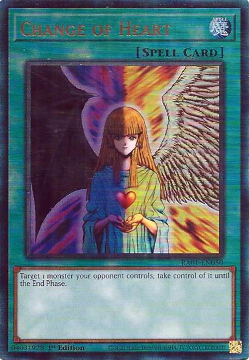 Change of Heart [RA01-EN050] Prismatic Ultimate Rare | Total Play