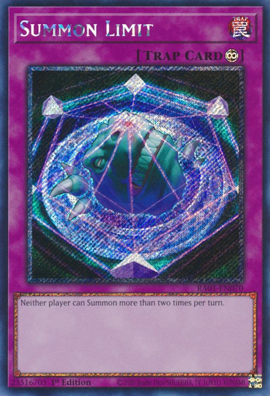 Summon Limit [RA01-EN070] Platinum Secret Rare | Total Play